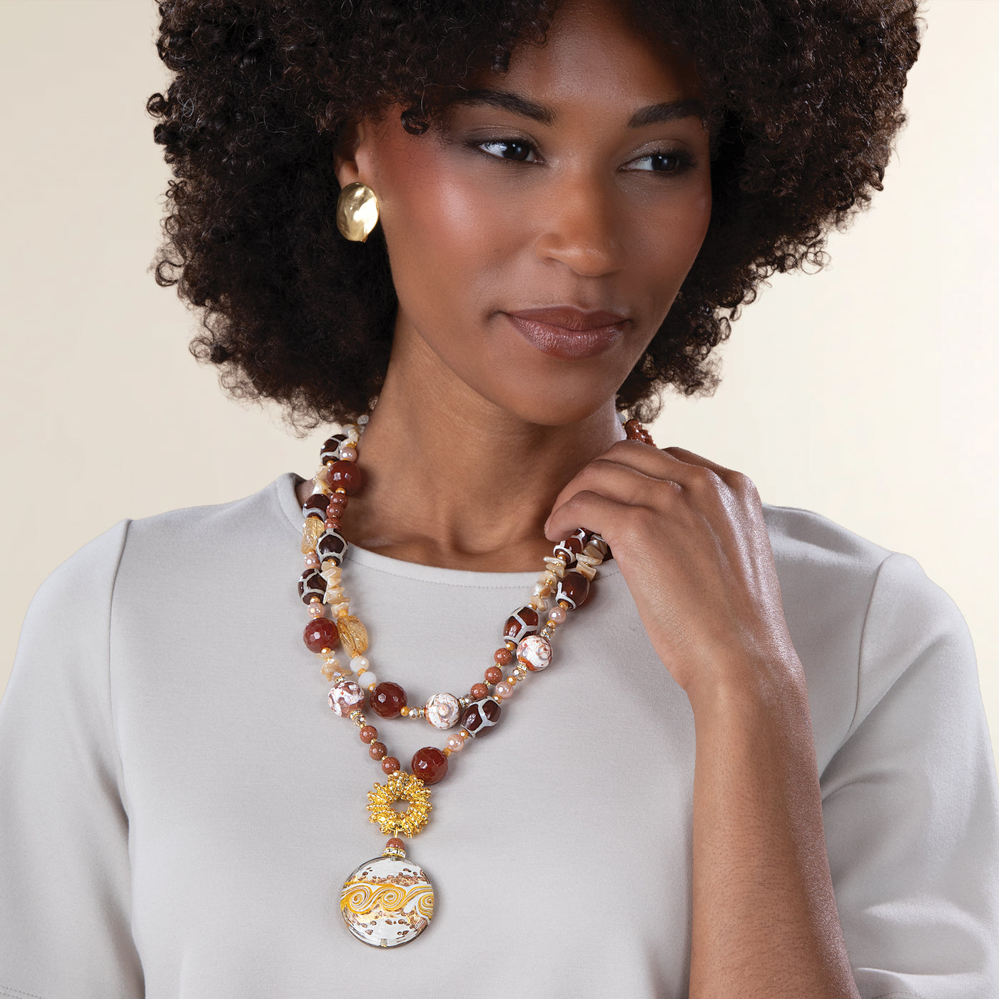 Murano Glass Colors Of Amalfi Statement Necklace (Preorder)