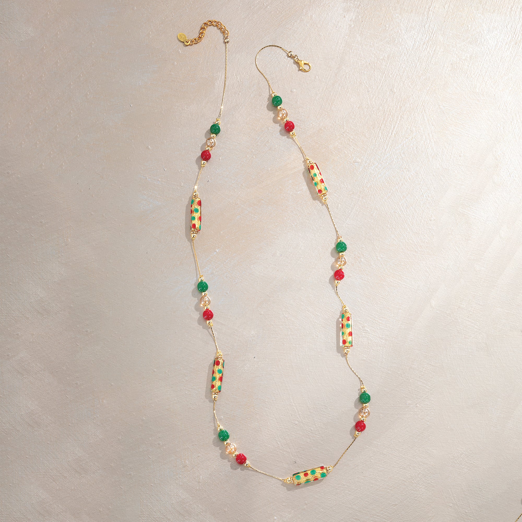 Murano Glass Merry Dots Christmas Necklace (Preorder)