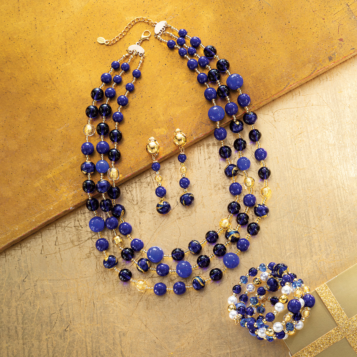 Murano Glass Blue Royale Bracelet (Preorder)