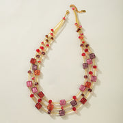 Murano Glass Dusky Romance Multistrand Necklace (Preorder)