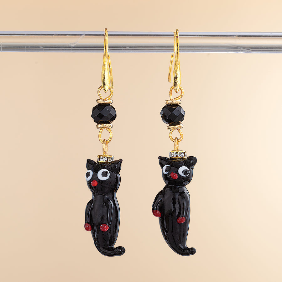 Murano Glass Cat Fish Earrings (Preorder)