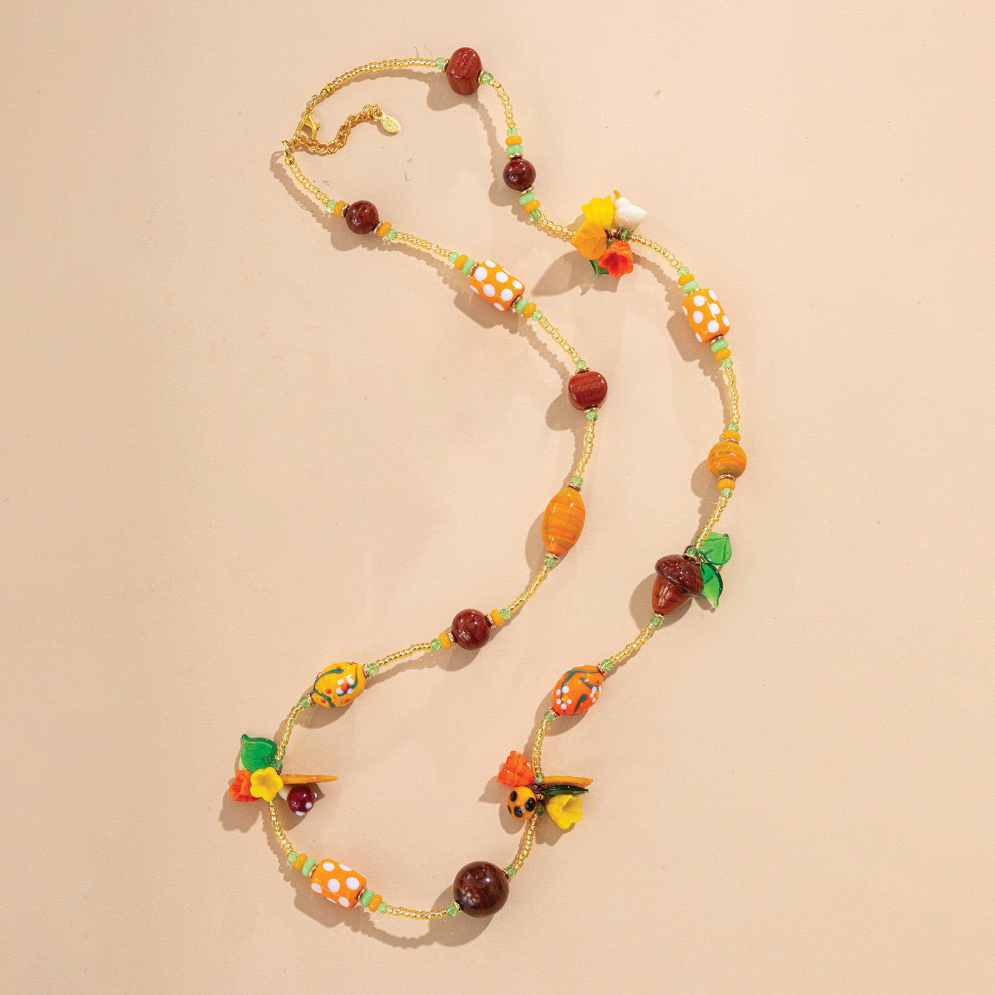 Murano Glass Harvest Canopy Bouquet Station Necklace (Preorder)