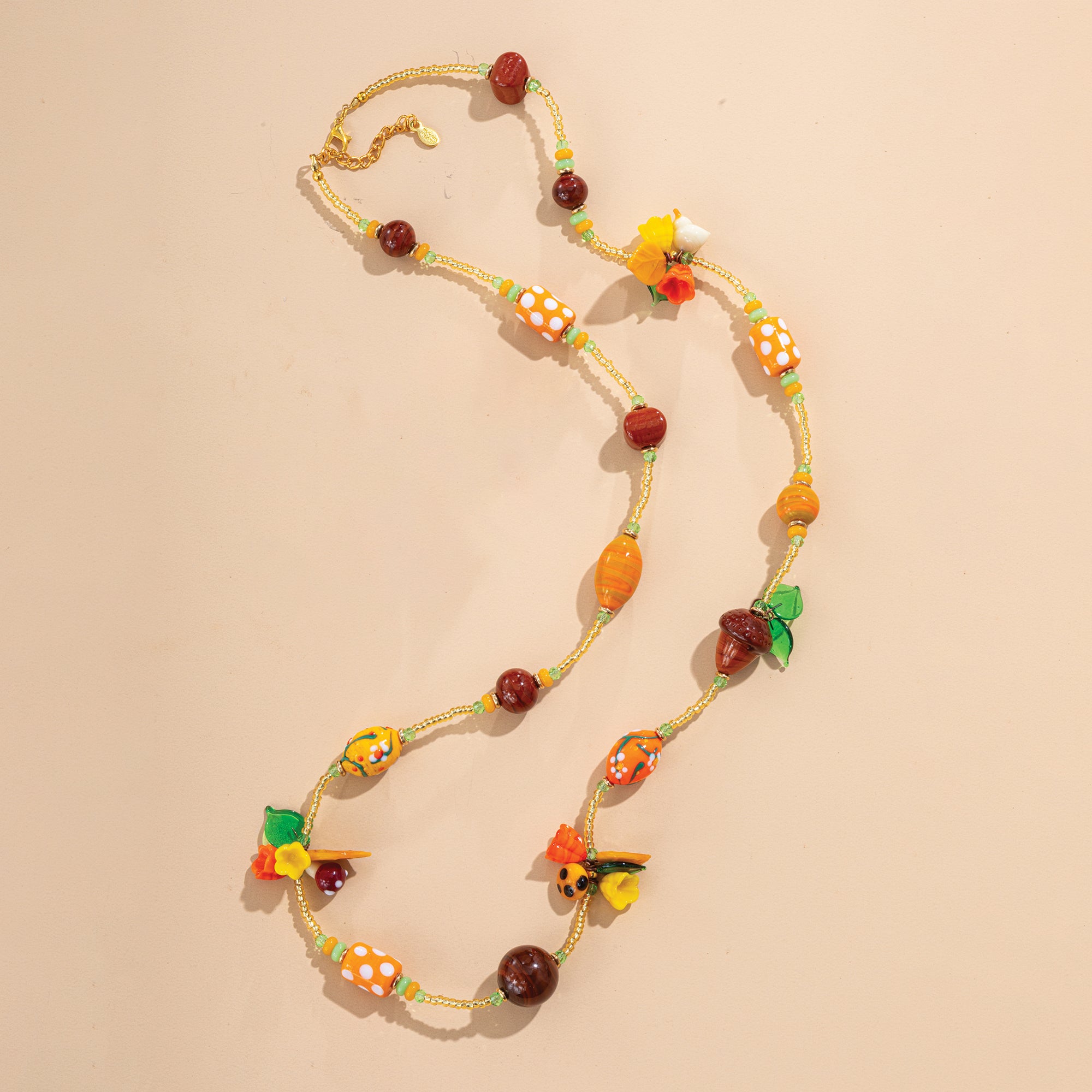 Murano Glass Harvest Canopy Bouquet Station Necklace (Preorder)