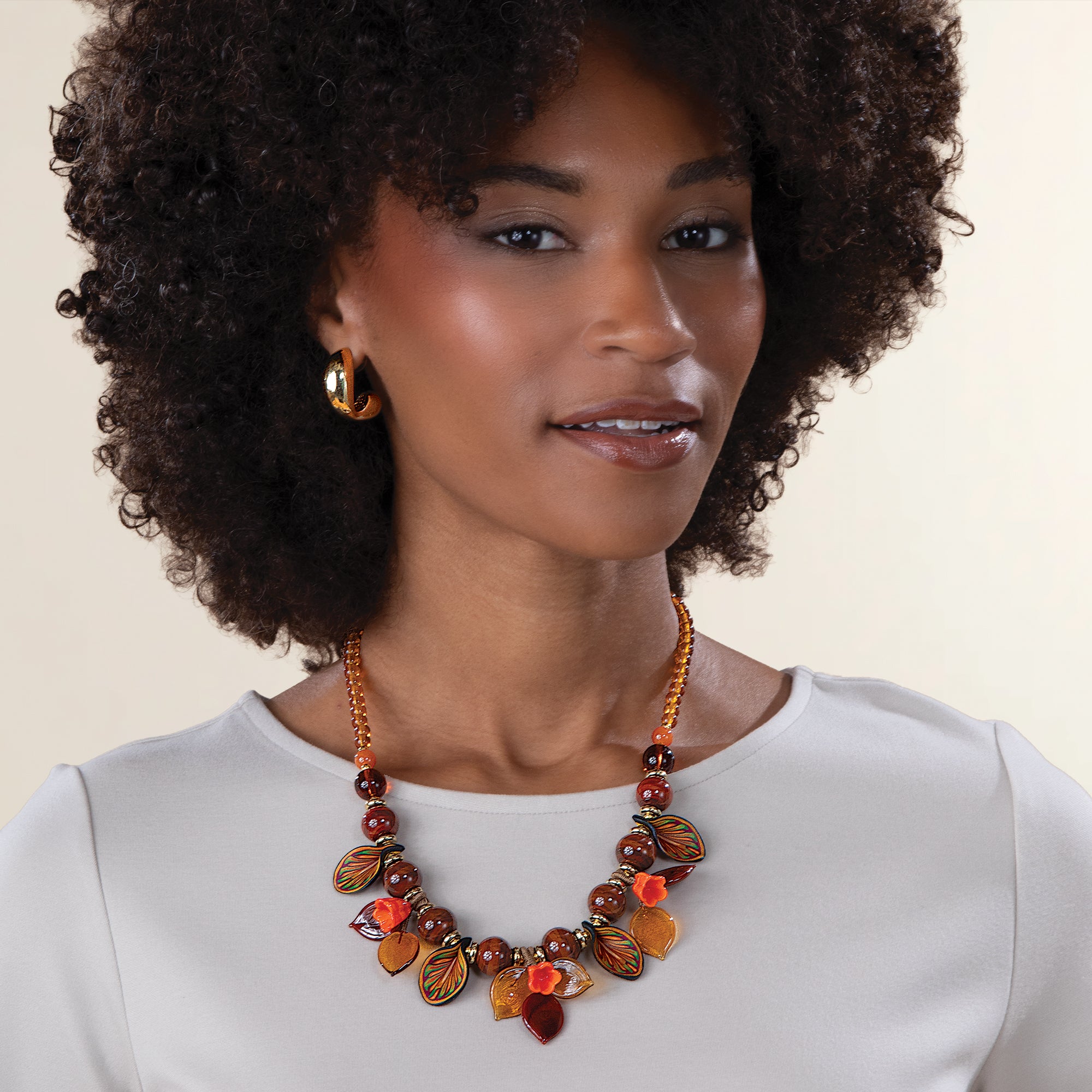 Murano Glass Harvest Canopy Statement Necklace (Preorder)