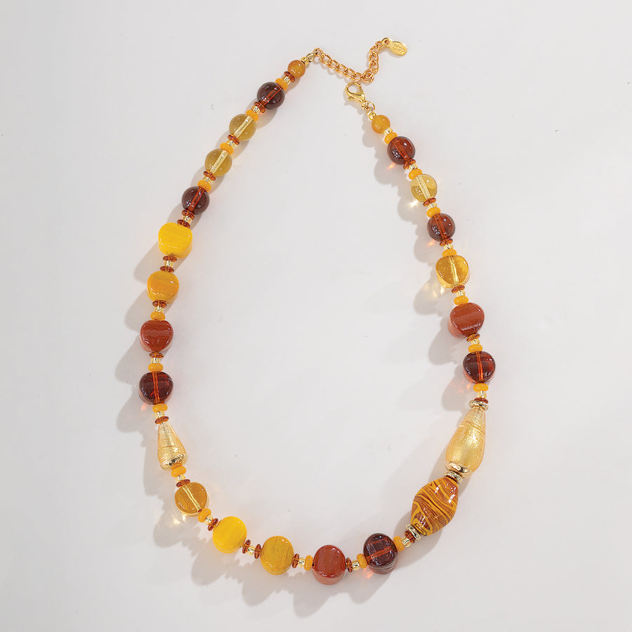 Murano Glass Shimmering Sunrise Necklace (Preorder)