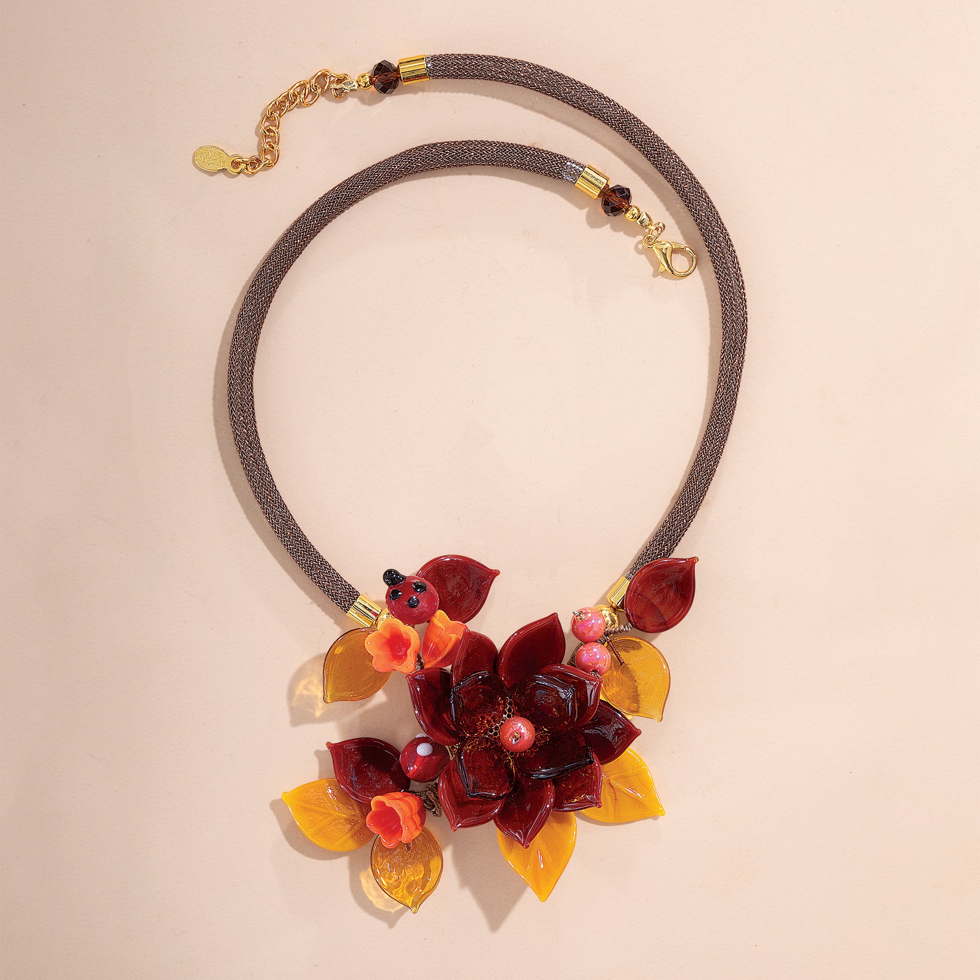 Murano Glass Harvest Canopy Flower Collar Necklace (Preorder)