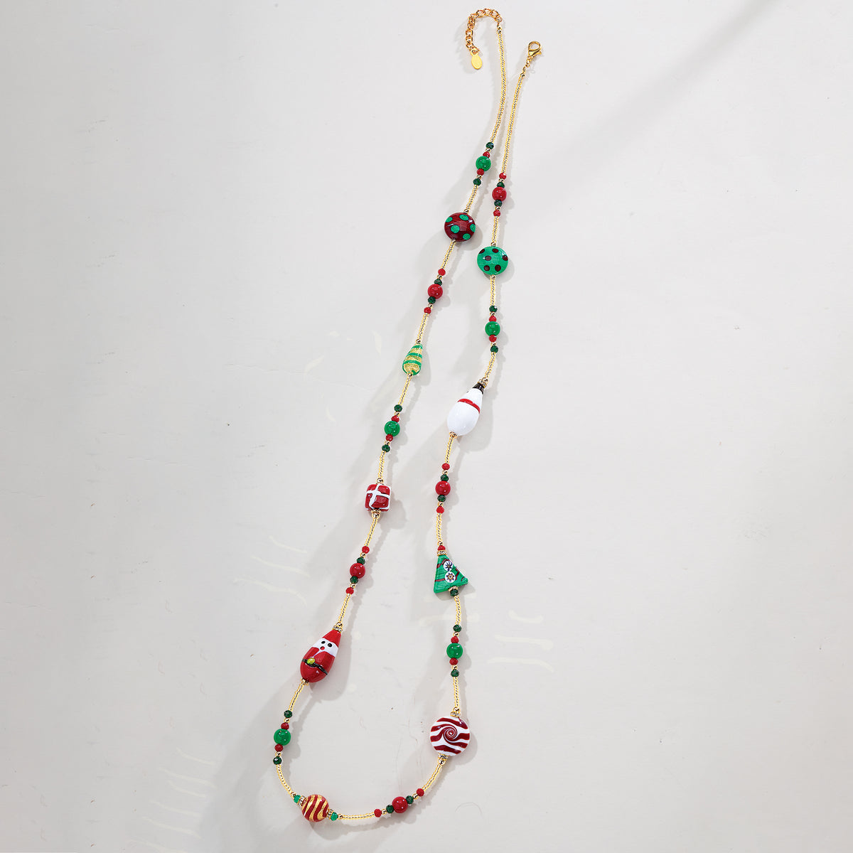 Murano Glass Christmas Icons Long Necklace (Preorder)
