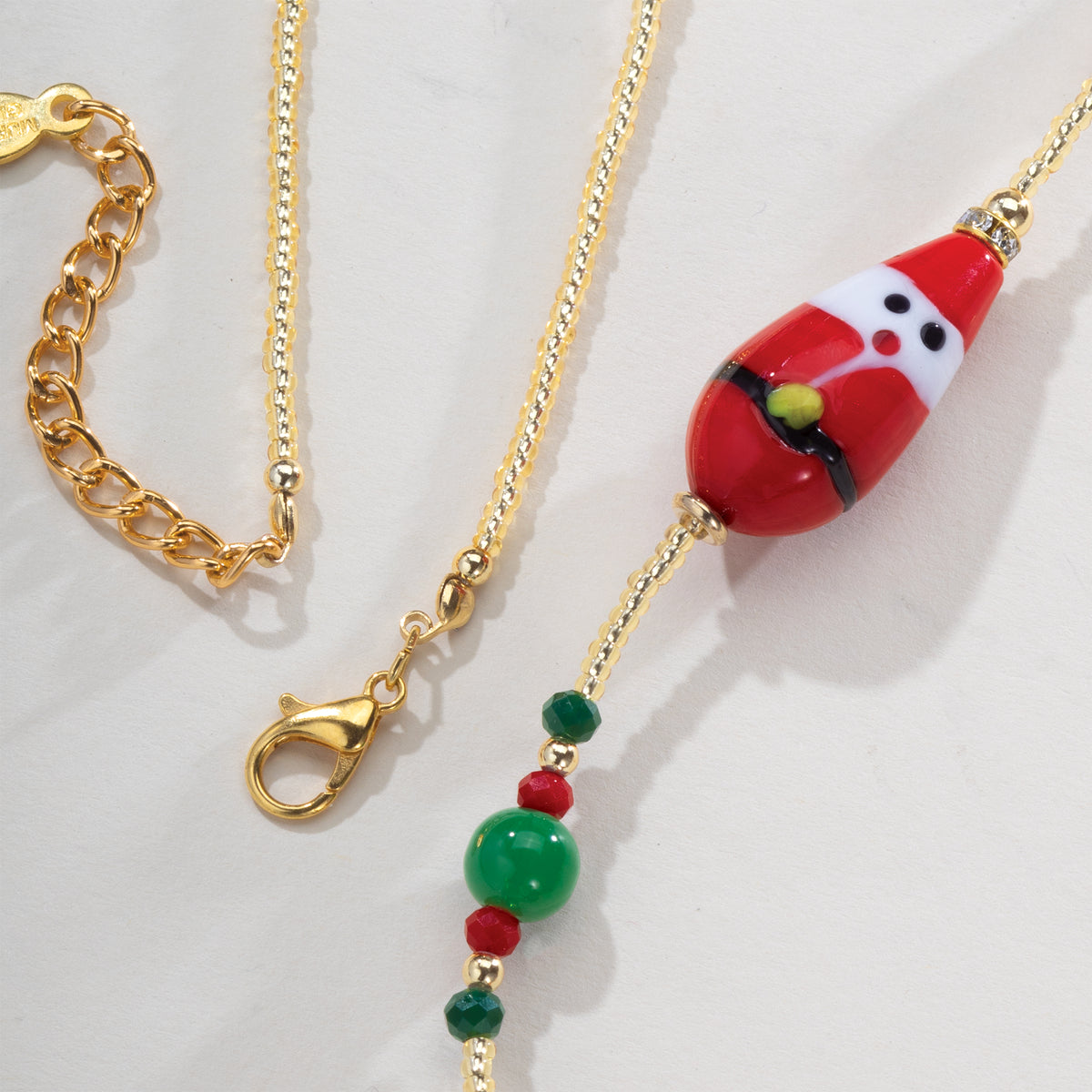 Murano Glass Christmas Icons Long Necklace (Preorder)