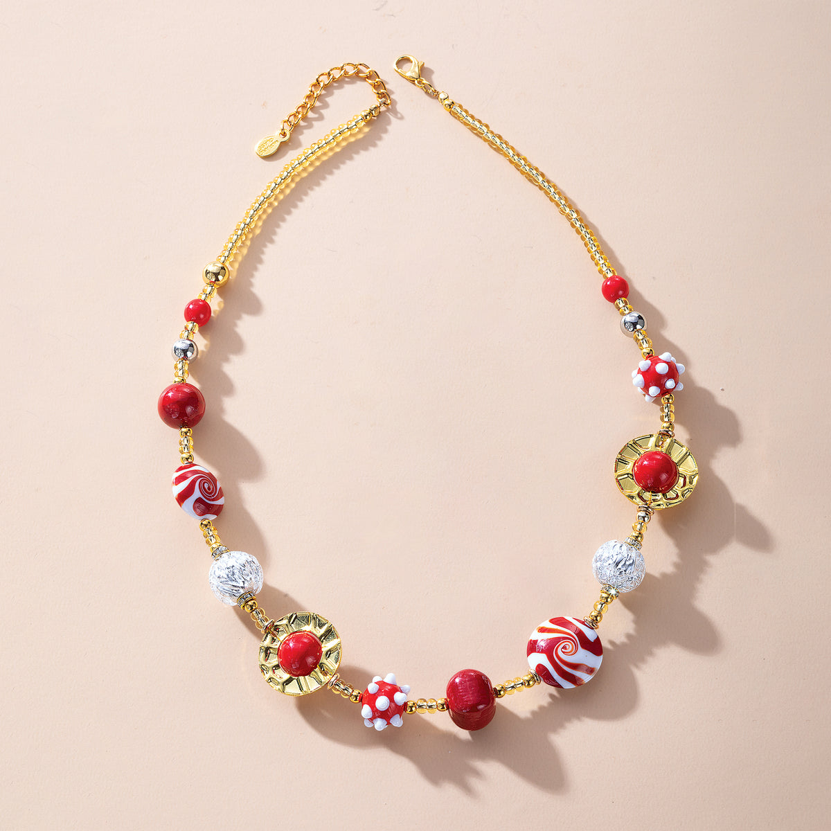 Murano Glass Peppermint Dreams Necklace (Preorder)