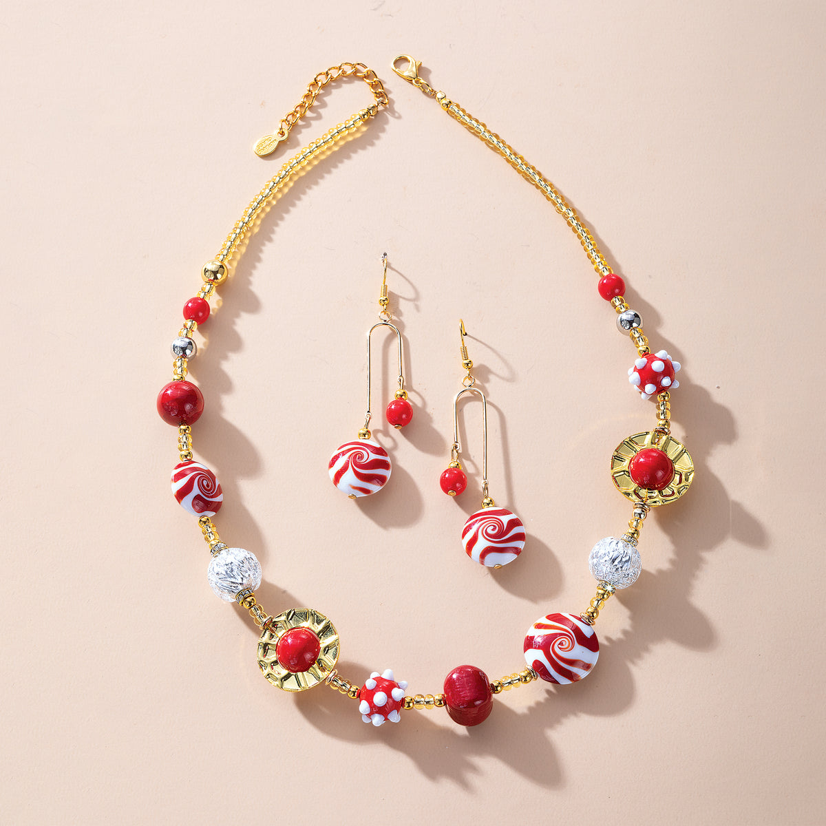 Murano Glass Peppermint Dreams Earrings (Preorder)