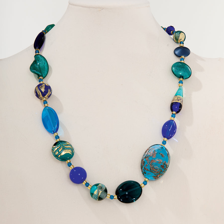 Murano Glass Venetian Waters Beaded Necklace (Preorder)