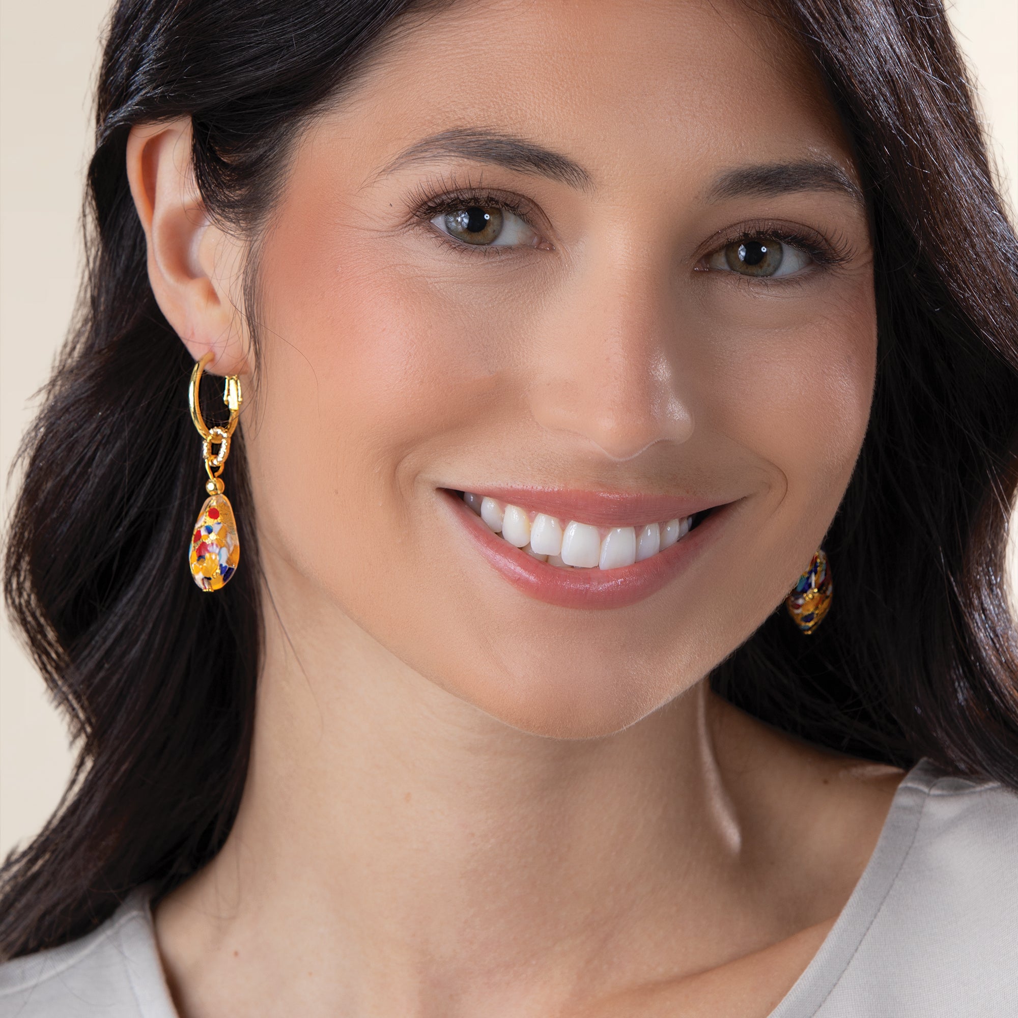 Murano Glass Multi-Way Interchangeable Hoop Earrings (Preorder)