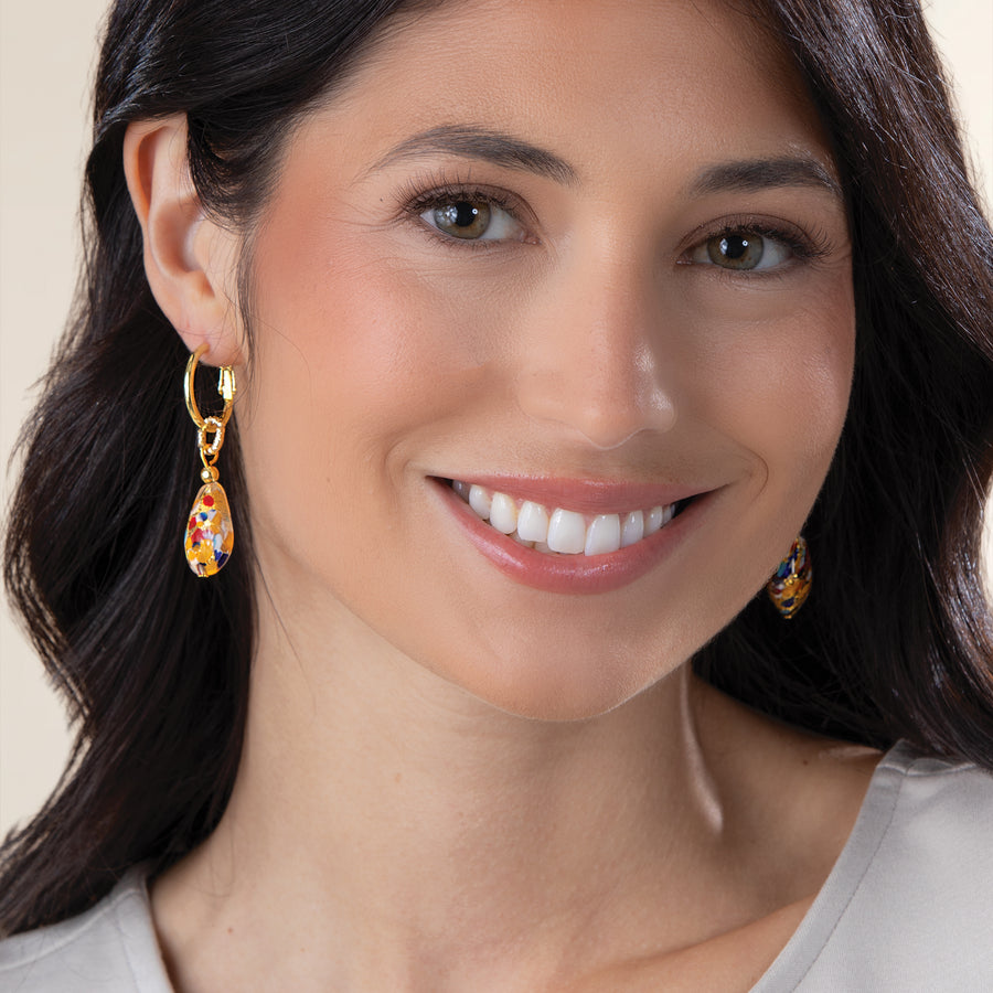 Murano Glass Multi-Way Interchangeable Hoop Earrings (Preorder)