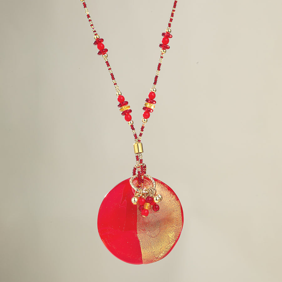 Rosso Radioso Murano Glass Statement Necklace