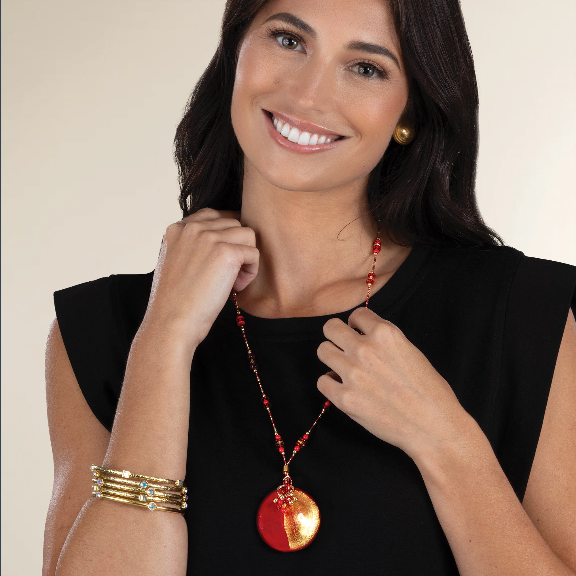 Rosso Radioso Murano Glass Statement Necklace