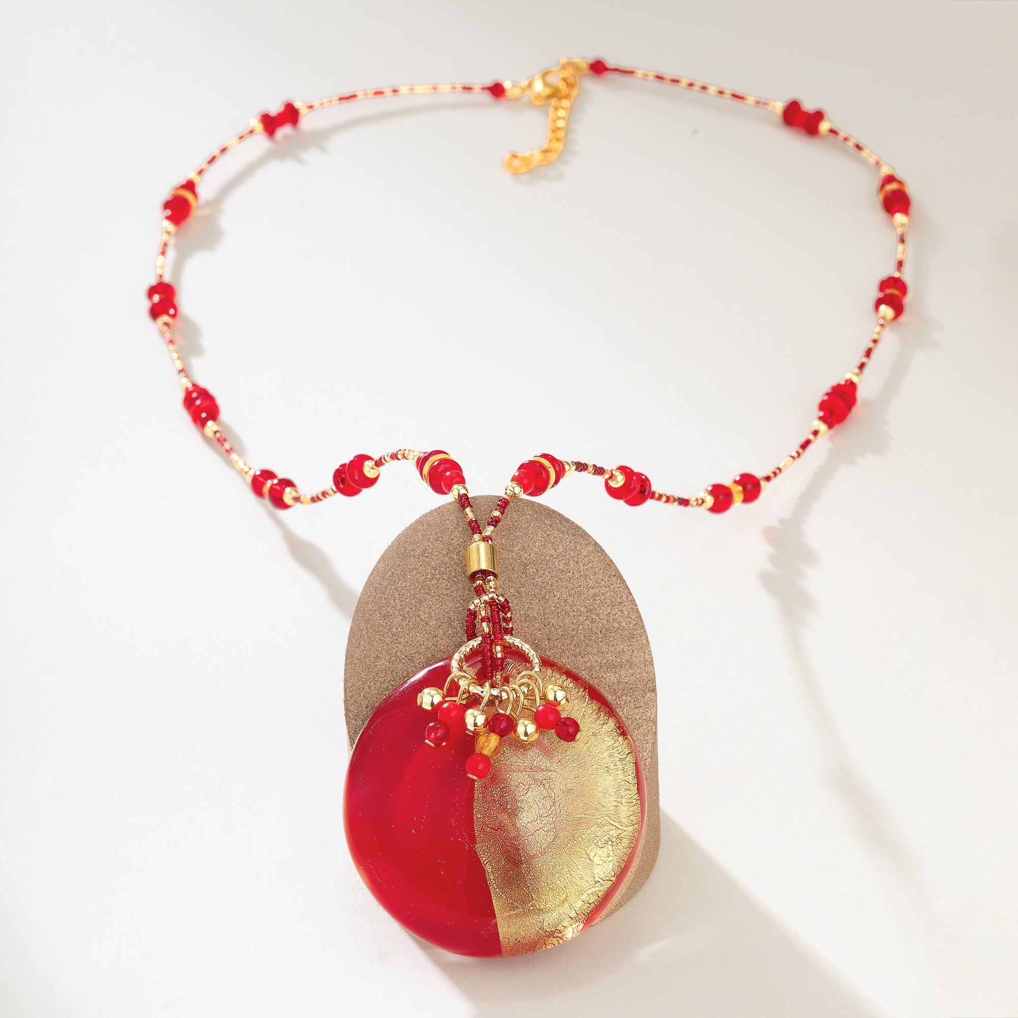 Rosso Radioso Murano Glass Statement Necklace