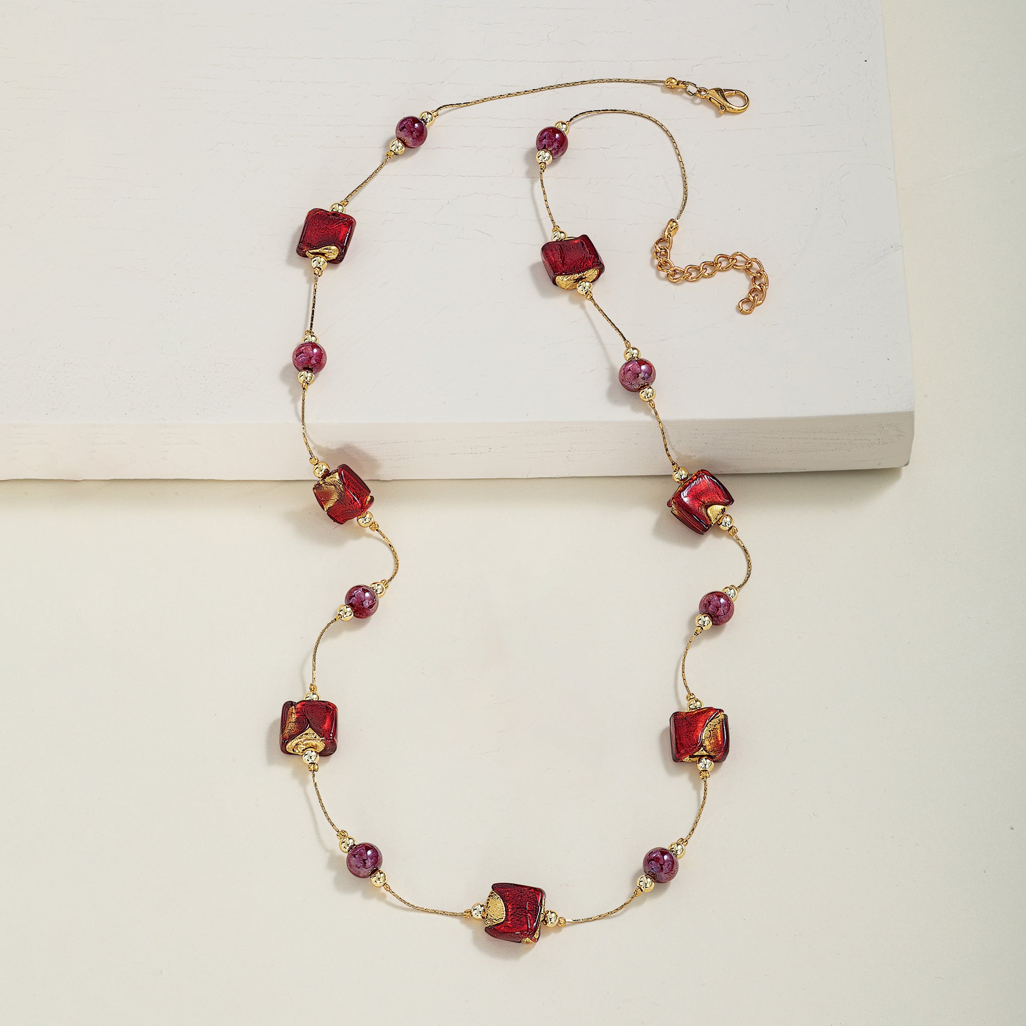 Eleganza Rossa Murano Glass Necklace