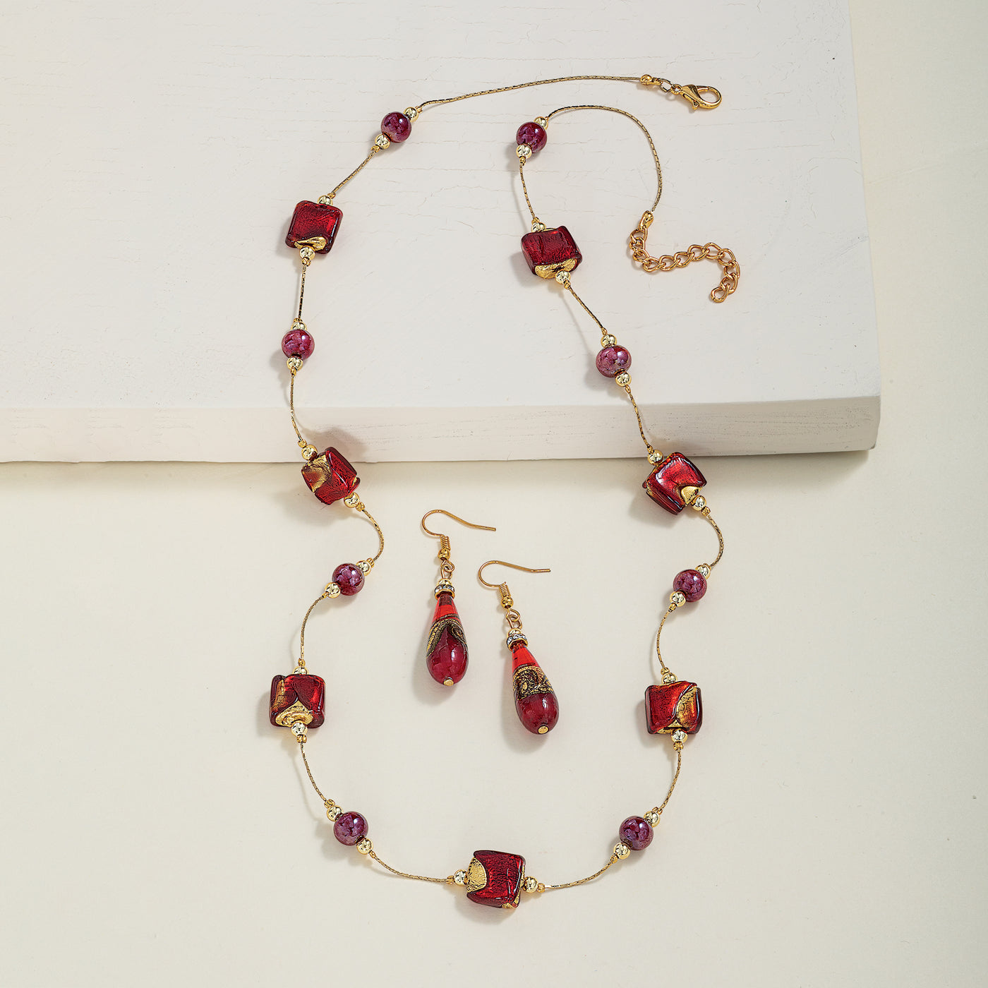 Eleganza Rossa Murano Glass Necklace