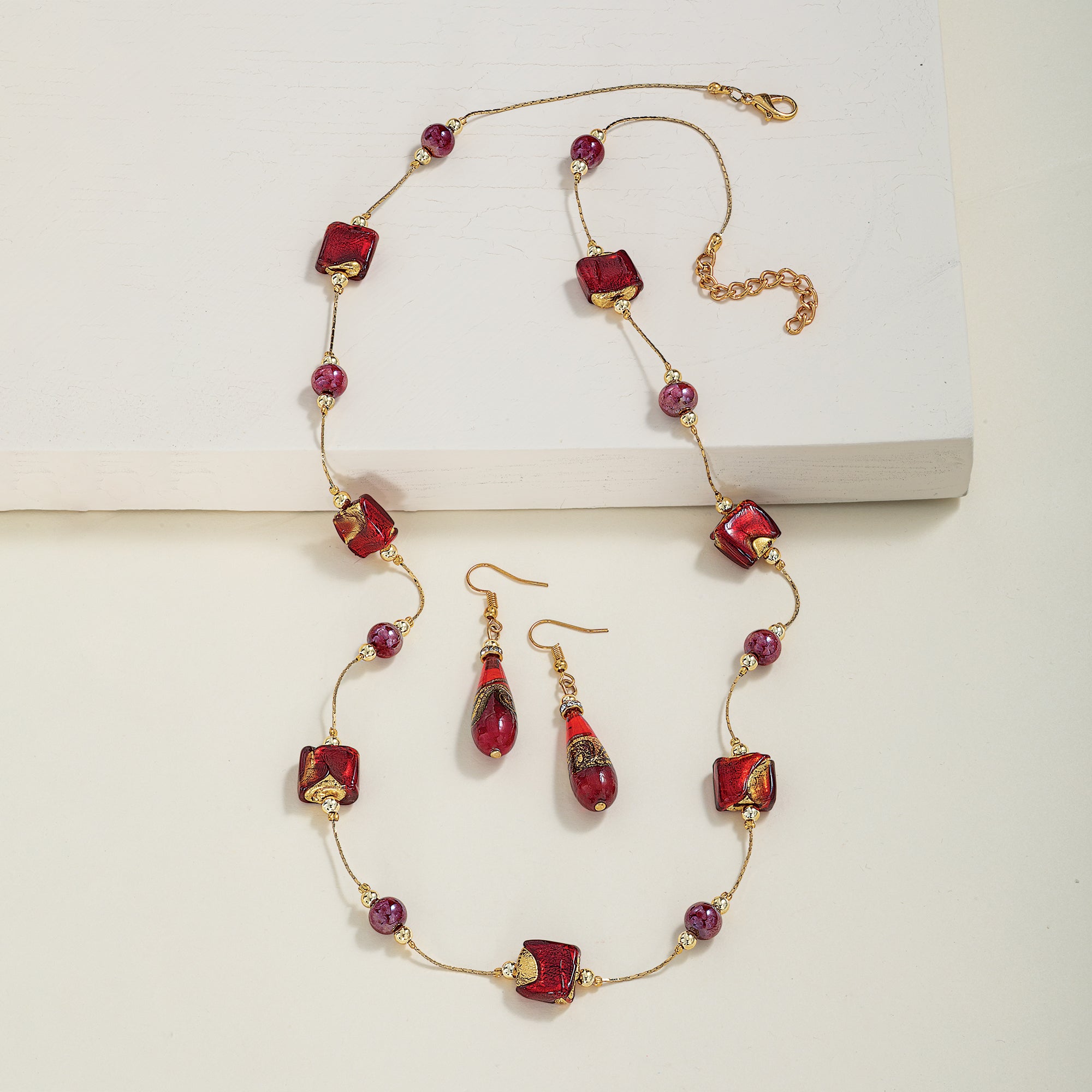 Eleganza Rossa Murano Glass Necklace