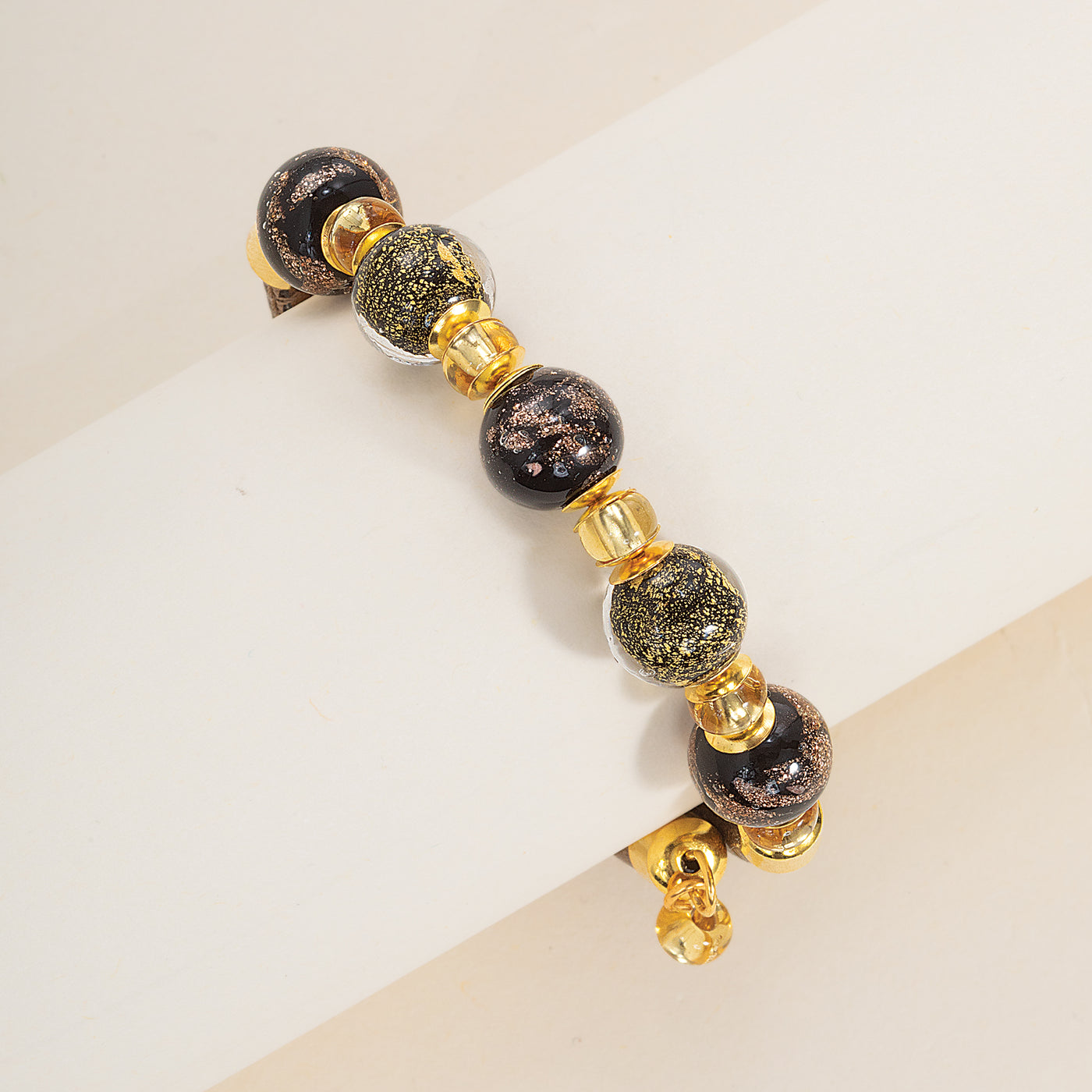 Murano Glass Black Cielo Notturno Bracelet