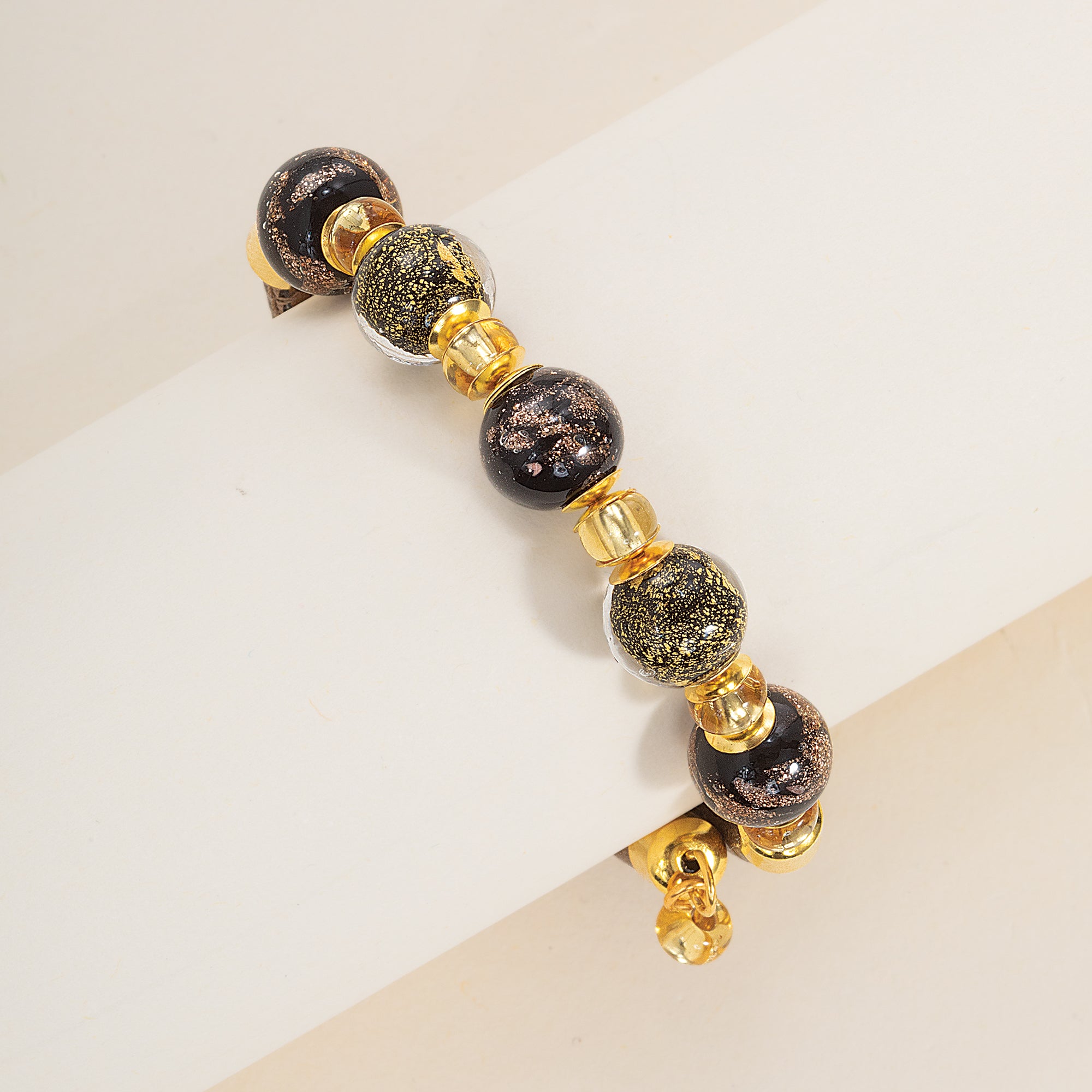 Murano Glass Black Cielo Notturno Bracelet