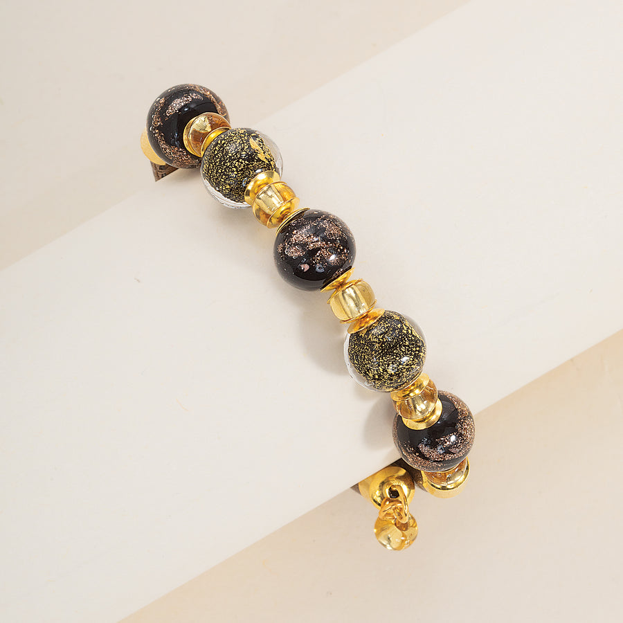 Murano Glass Black Cielo Notturno Bracelet