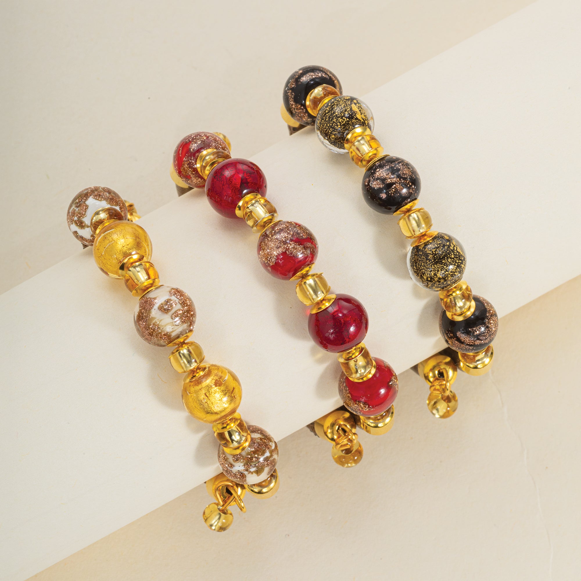 Murano Glass Black Cielo Notturno Bracelet