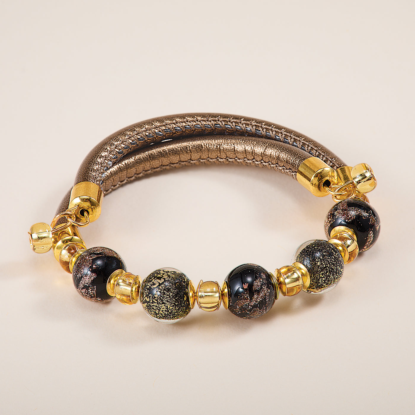 Murano Glass Black Cielo Notturno Bracelet