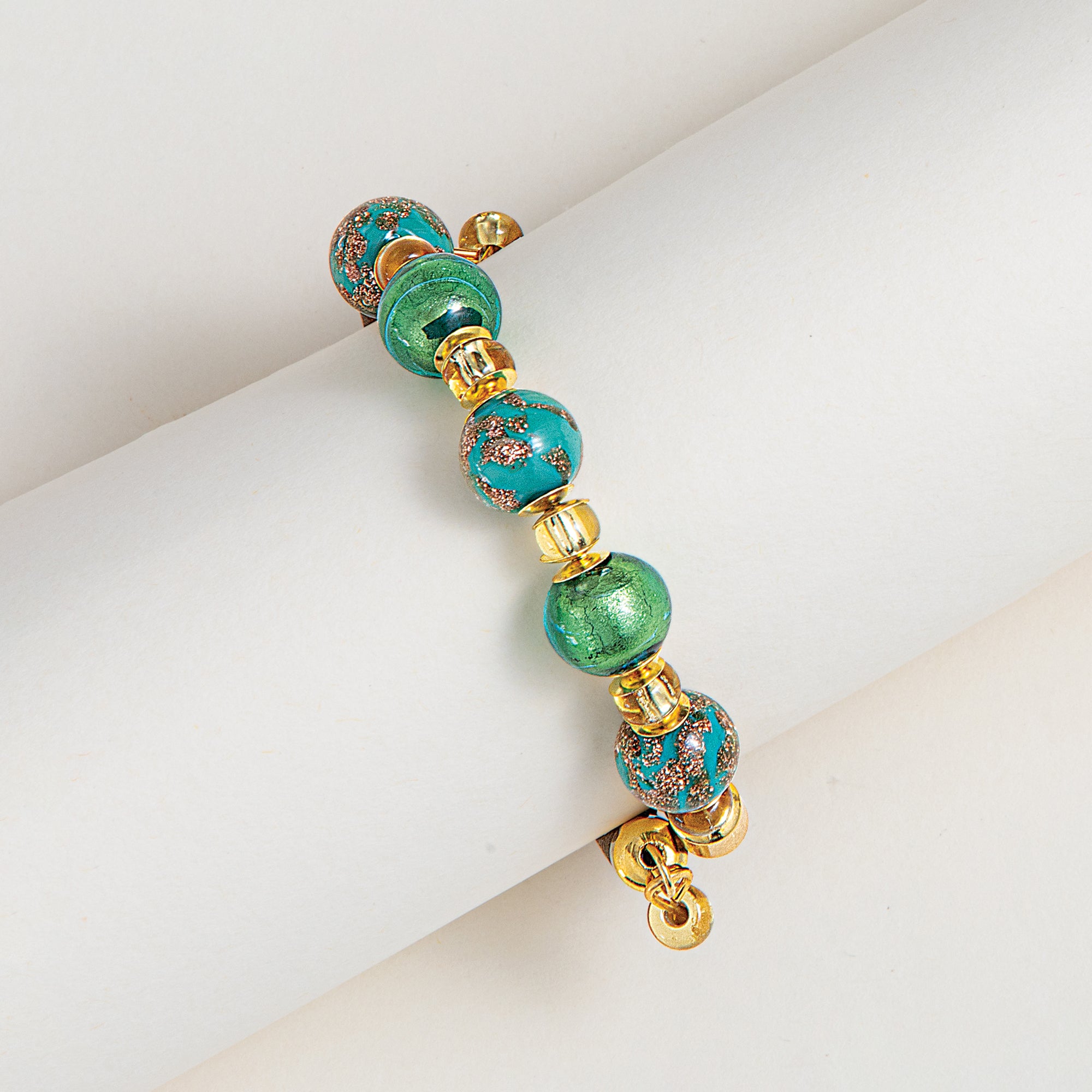 Murano Glass Cielo Notturno Green Bracelet