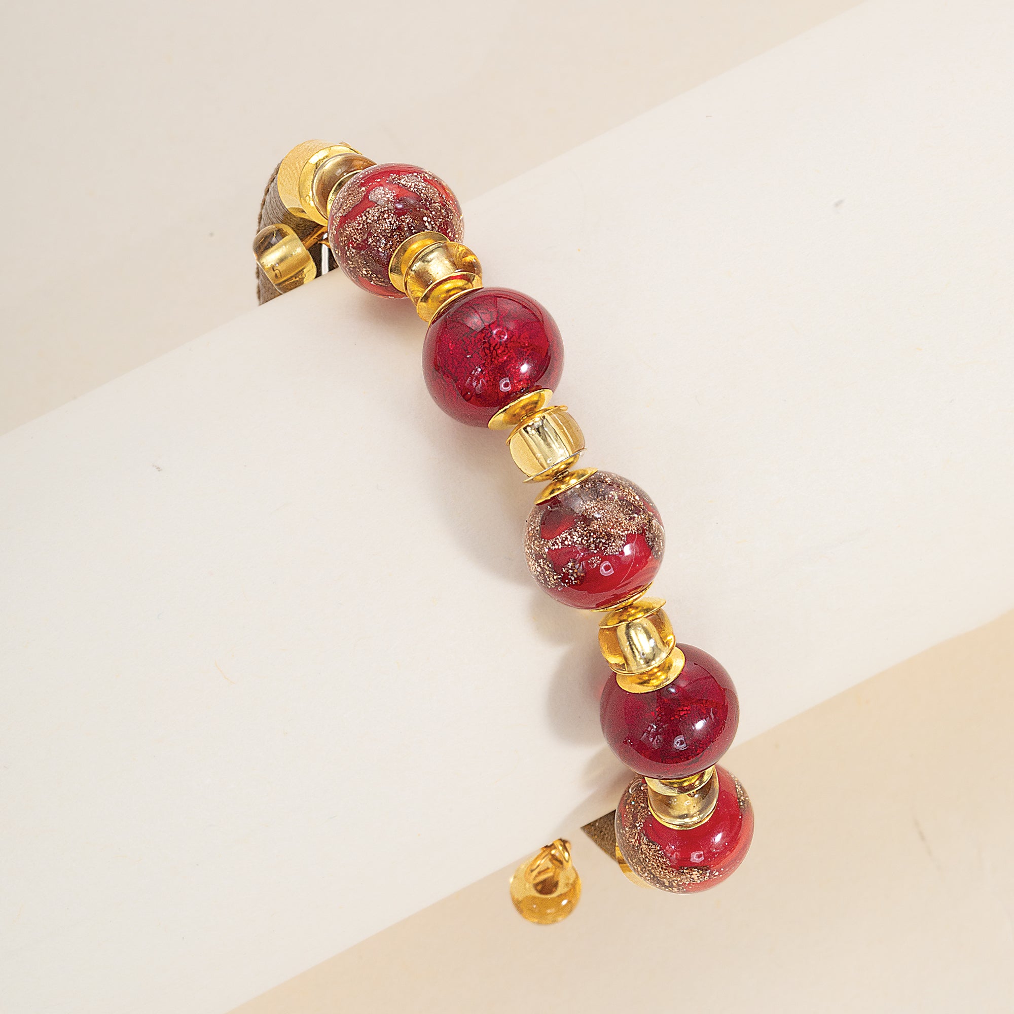 Murano Glass Red Cielo Notturno Bracelet