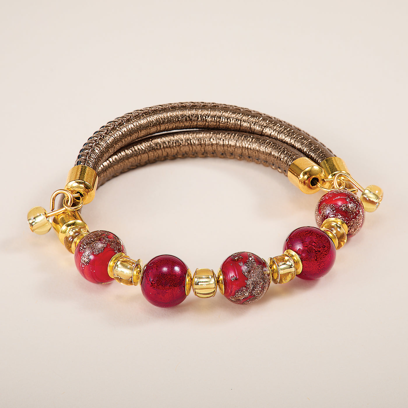 Murano Glass Red Cielo Notturno Bracelet