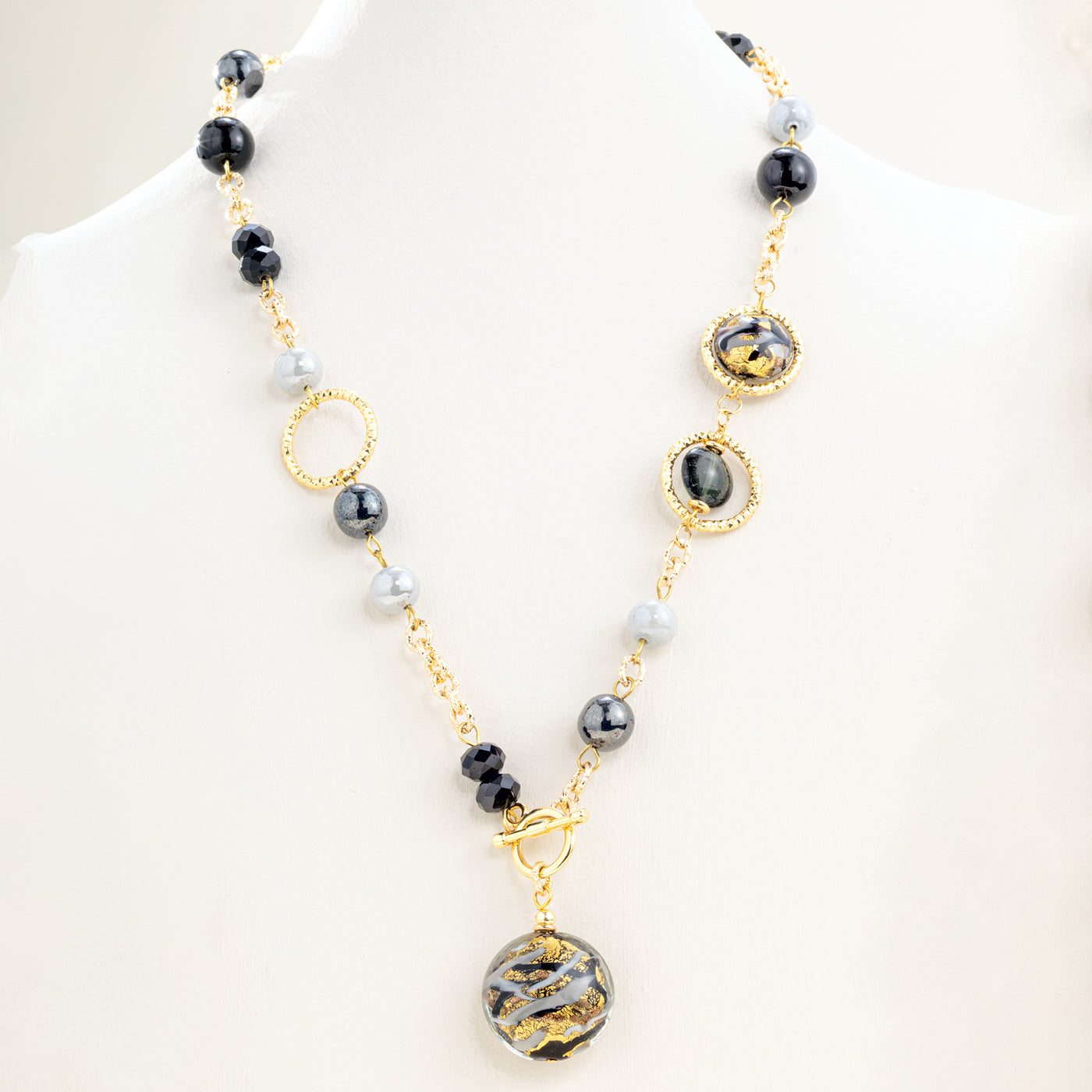 Pianeti Vorticosi Murano Glass Necklace