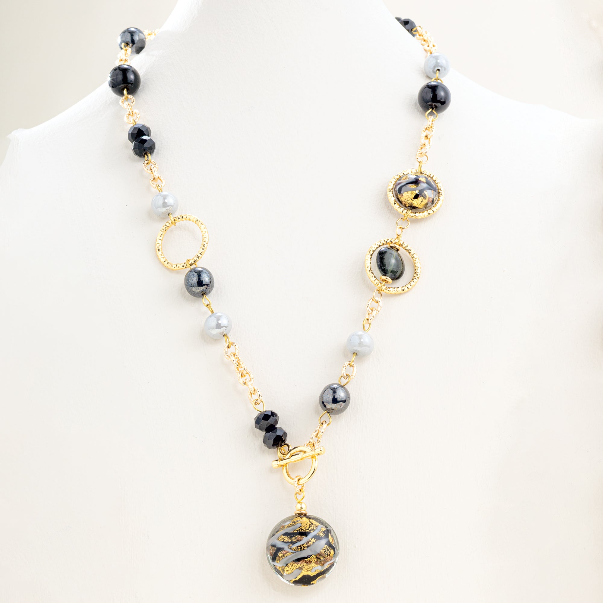 Pianeti Vorticosi Murano Glass Necklace