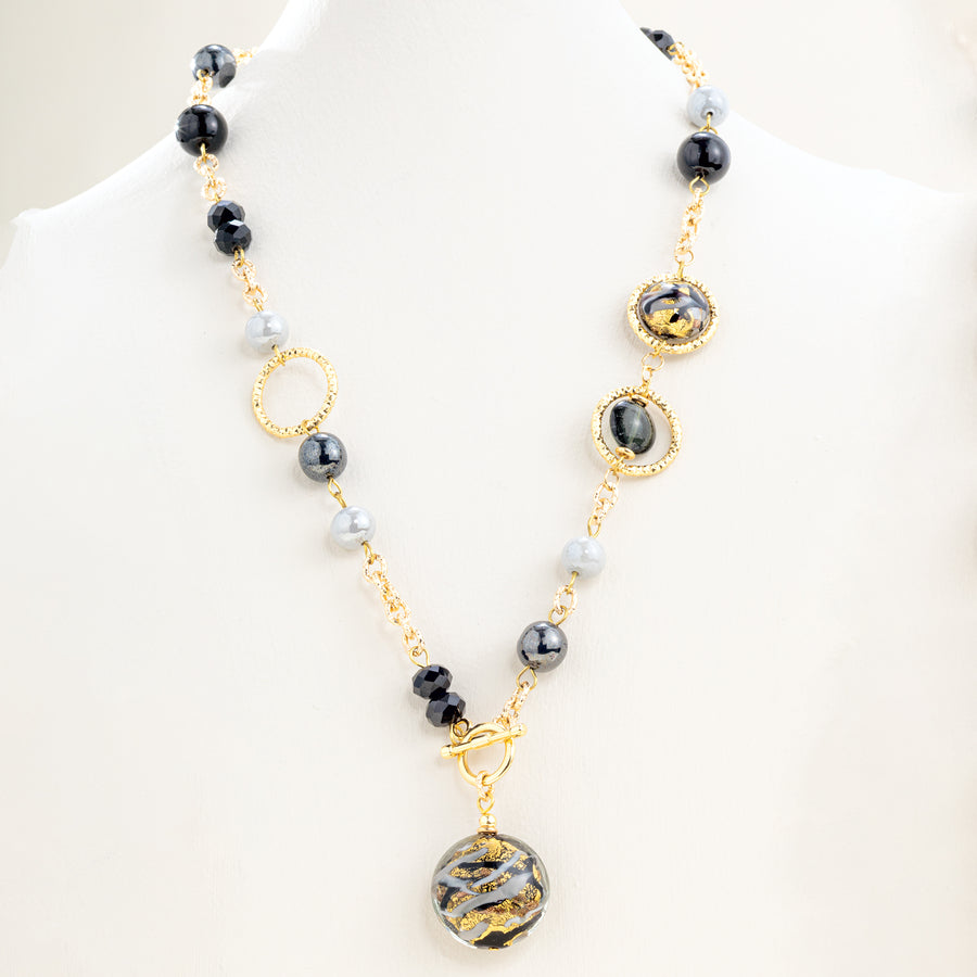 Pianeti Vorticosi Murano Glass Necklace