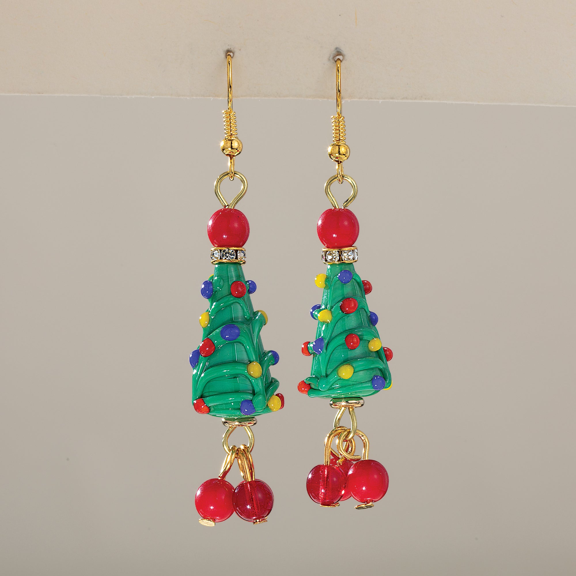 Murano Glass Dotted Tree Earrings