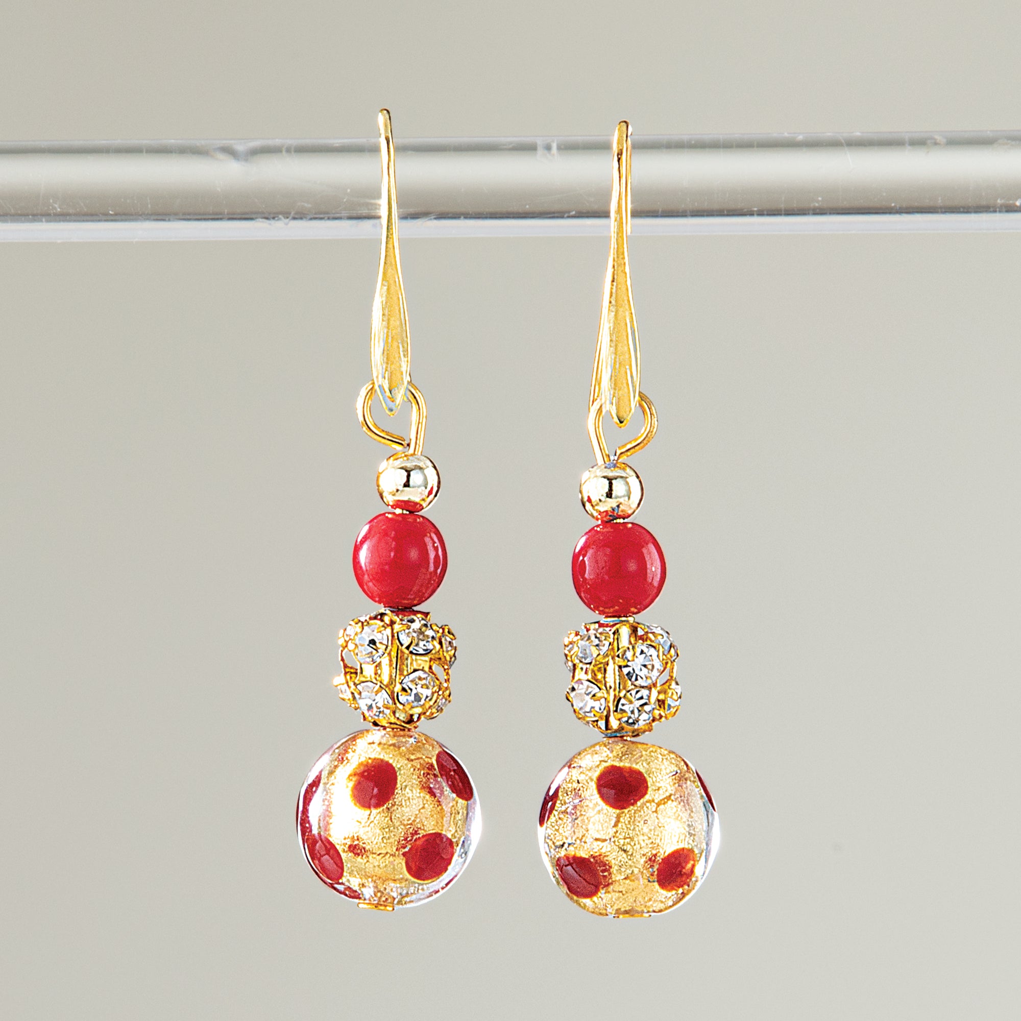 Murano Glass Hearts Passion Earrings