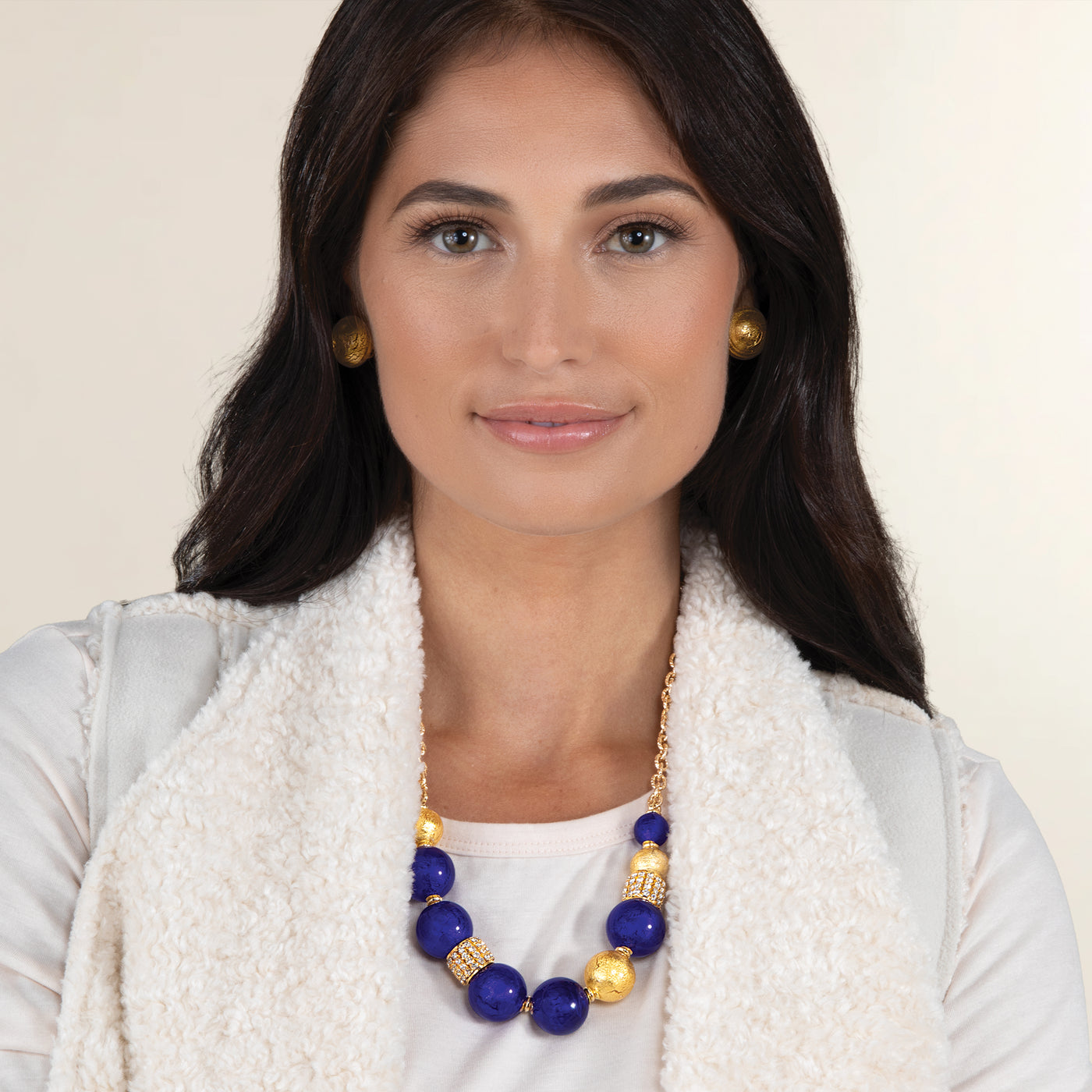 Murano Glass Cobalt Beaded Necklace