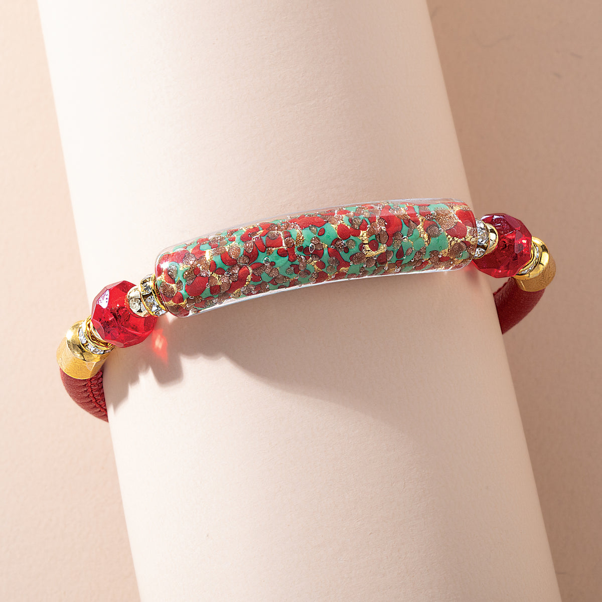 Murano Glass Christmas Confetti Bracelet (Preorder)