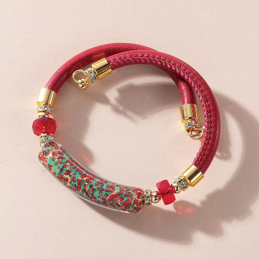 Murano Glass Christmas Confetti Bracelet (Preorder)