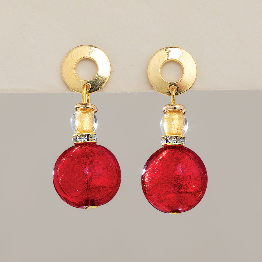 Rosso Radioso Murano Glass Statement Earrings