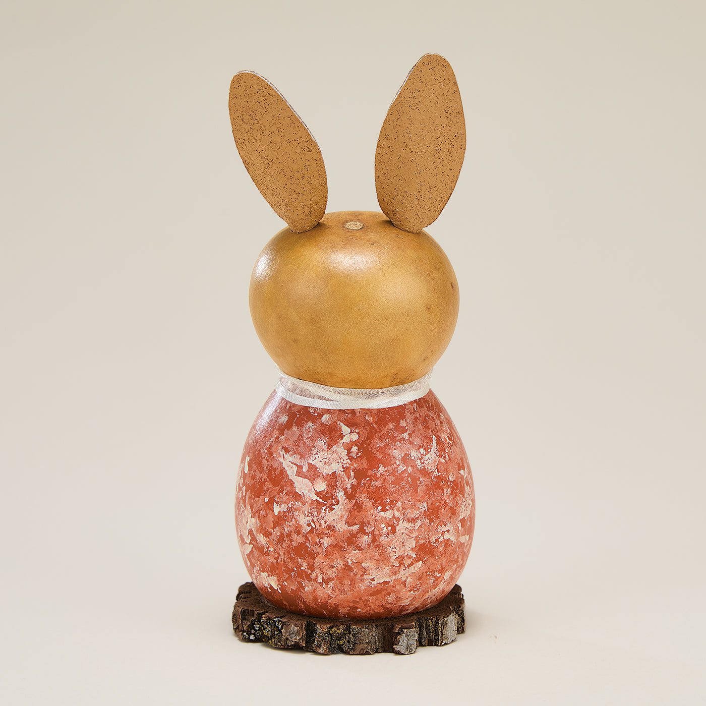 Handcrafted Bunny Gourd Luminary, Olivia