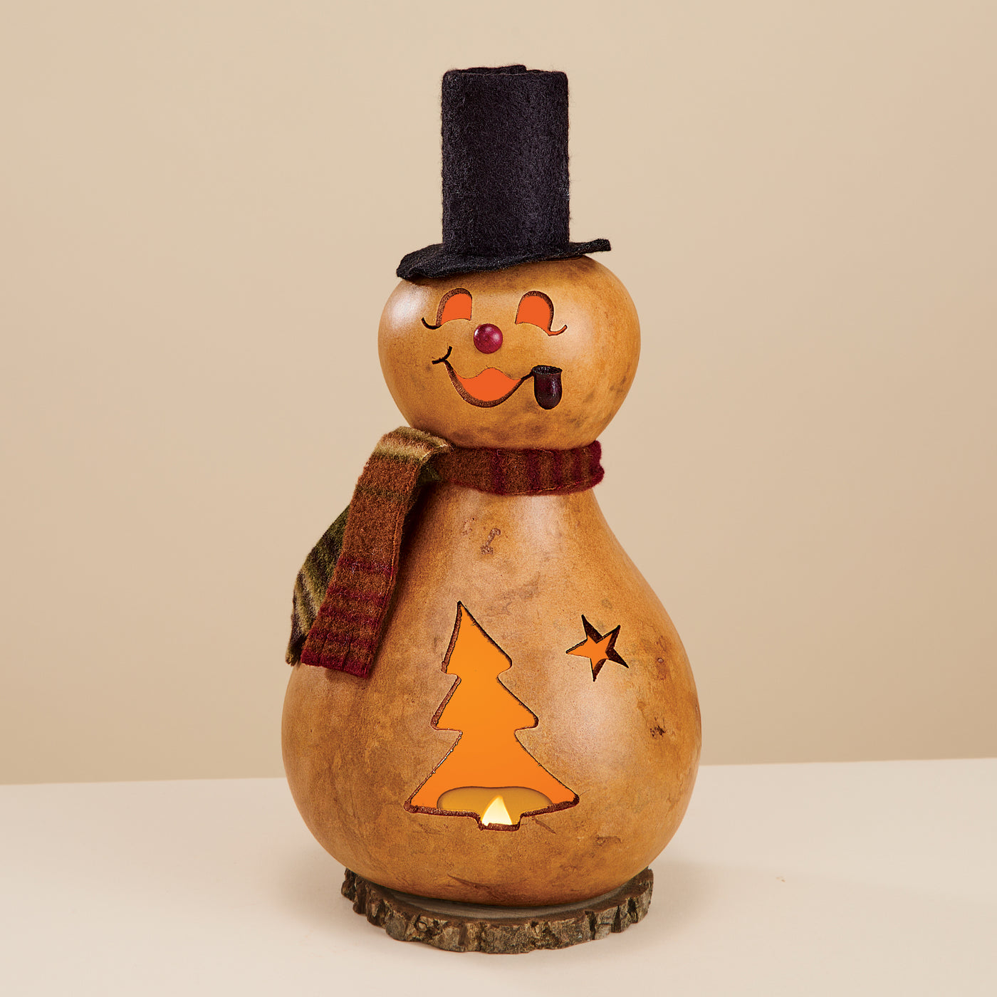 Flurry The Snowman Luminary Gourd