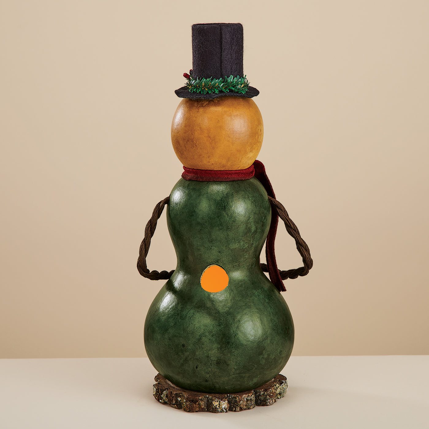 Mistletoe The Snowman Luminary Gourd