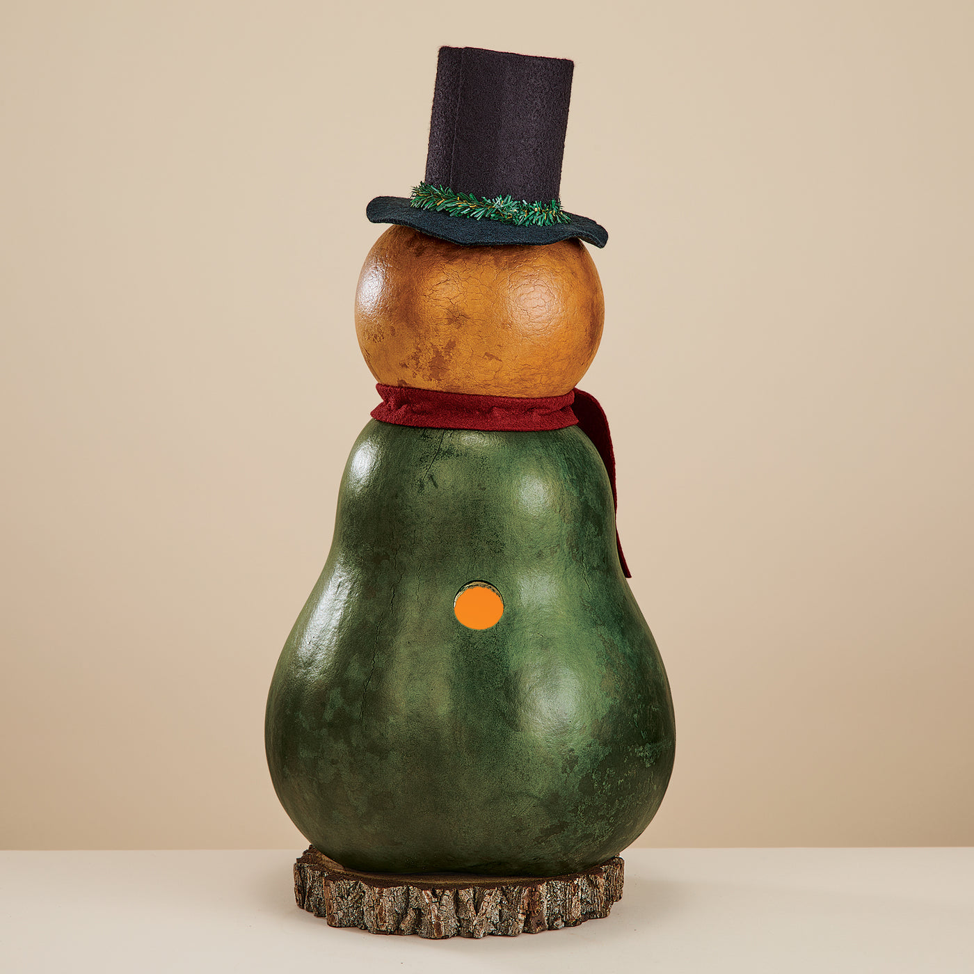 Forest The Snowman Luminary Gourd