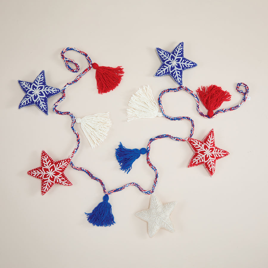 Americana Star & Tassel Garland