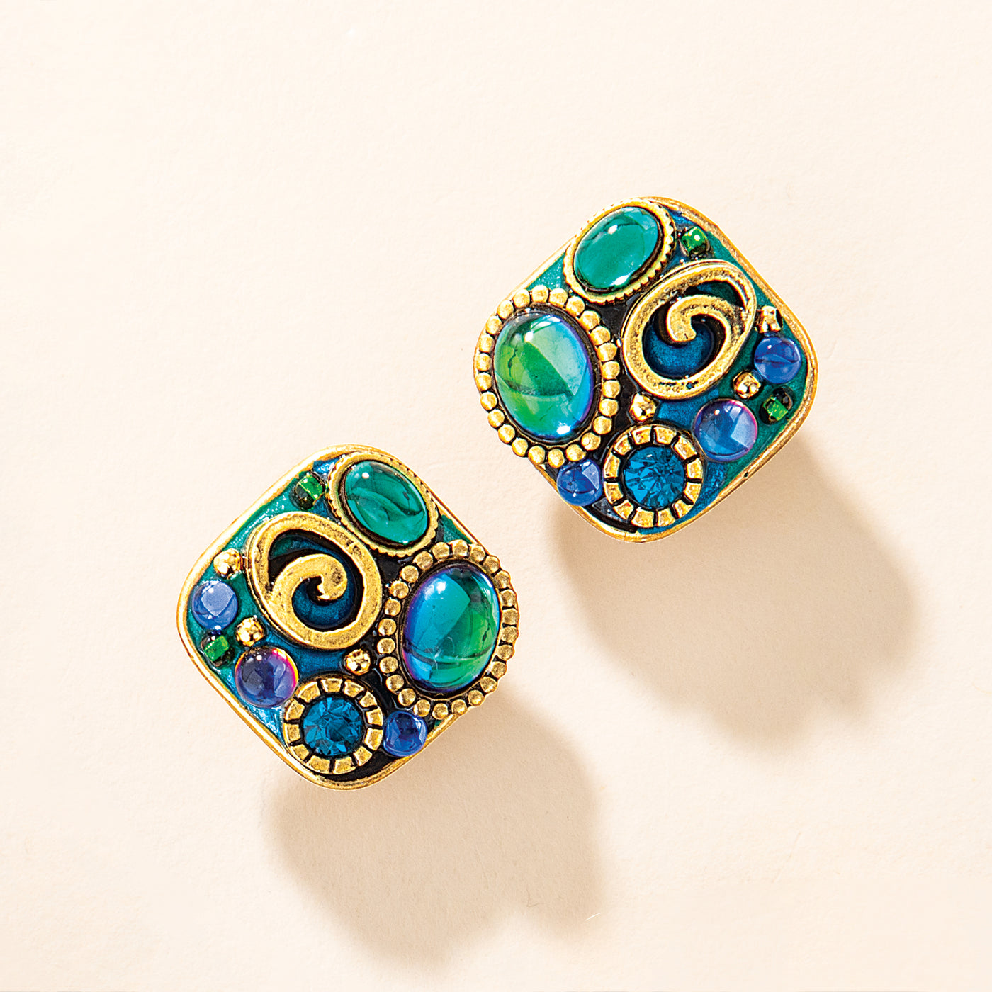 Cabochons & Crystals Earrings