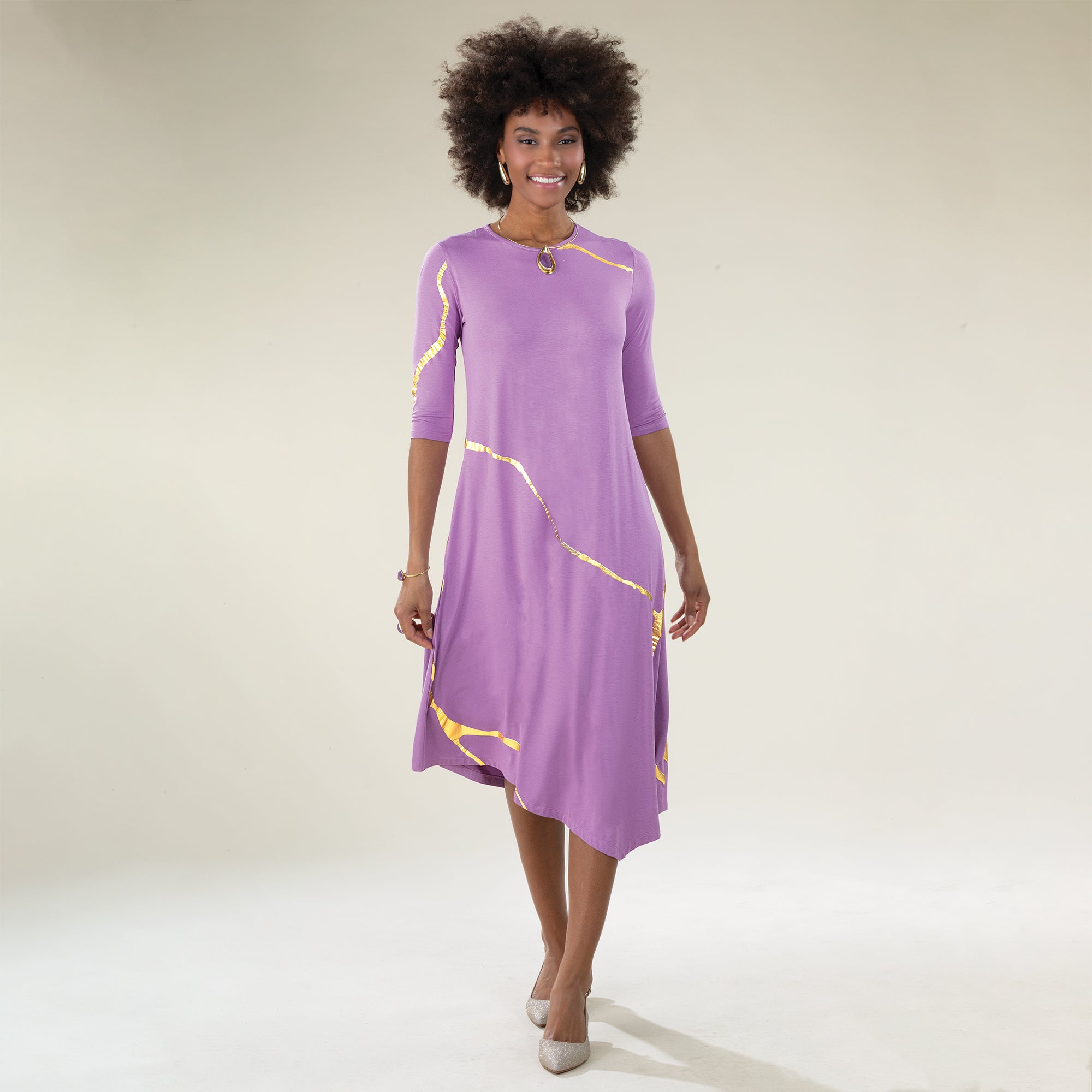 Kintsugi-Inspired Lilac Dress | Uno Alla Volta