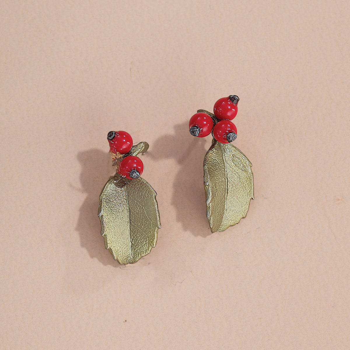 Nostalgic Holly Berry Earrings (Preorder)