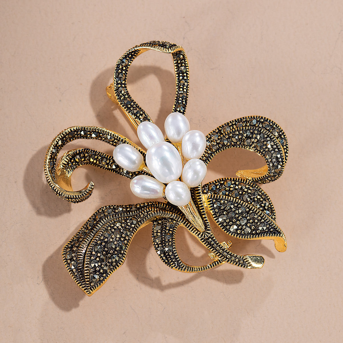 Magnificent in Marcasite Lily Brooch (Preorder)