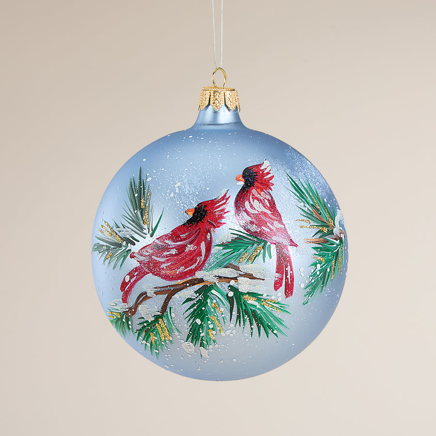 Hand-Painted Lago Di Como Cardinal Friends Ornament (Preorder)